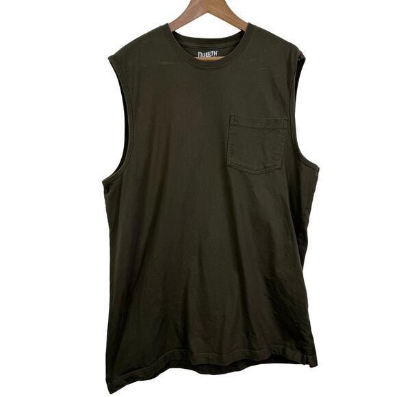 Duluth Olive Standard Fit Longtail Muscle Tee Size L - Picture 1 of 7